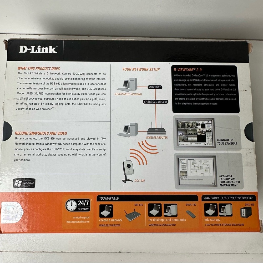 D-Link Wireless Security System Wireless Camera Open Box Only - Picture 3 of 6